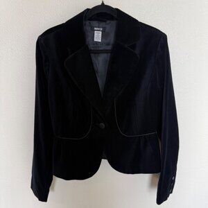 Metrostyle Black Velvet Women's Blazer Jacket Sz 10